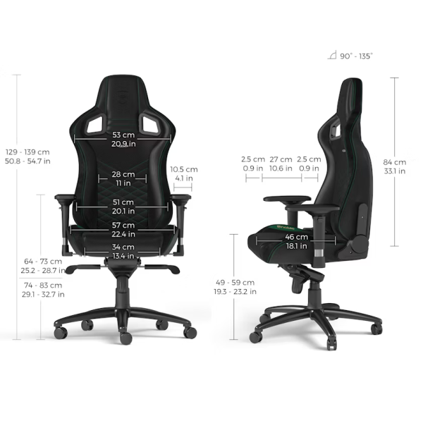 Noblechairs EPIC Real Leather Black Noblechairs EPIC Real Leather Black